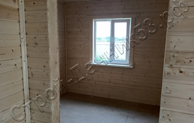 4 Каркасно-щитовой дом Д-51, 6х8м, 48 М², Московская область, Шаховской район, коттеджный посёлок Лесное озеро. (12)